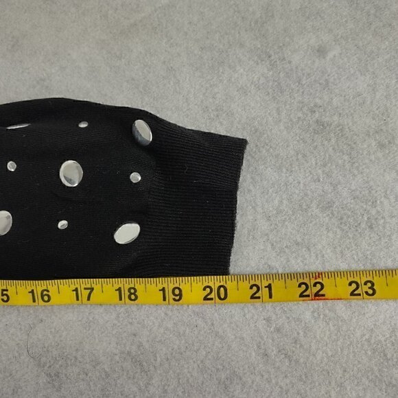 Carmen Marco Valvo Mirrored Button Open Face Black Cardigan Size XL (NWT) - Picture 10 of 13